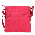 9034 - HOT PINK PU LEATHER CROSS BODY/ SHOULDER BAG